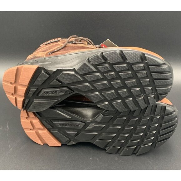 Wolverine Shiftplus Mid LX Safety Boots Brown Leather Men's Size 9EW Steel Toe - Picture 11 of 13